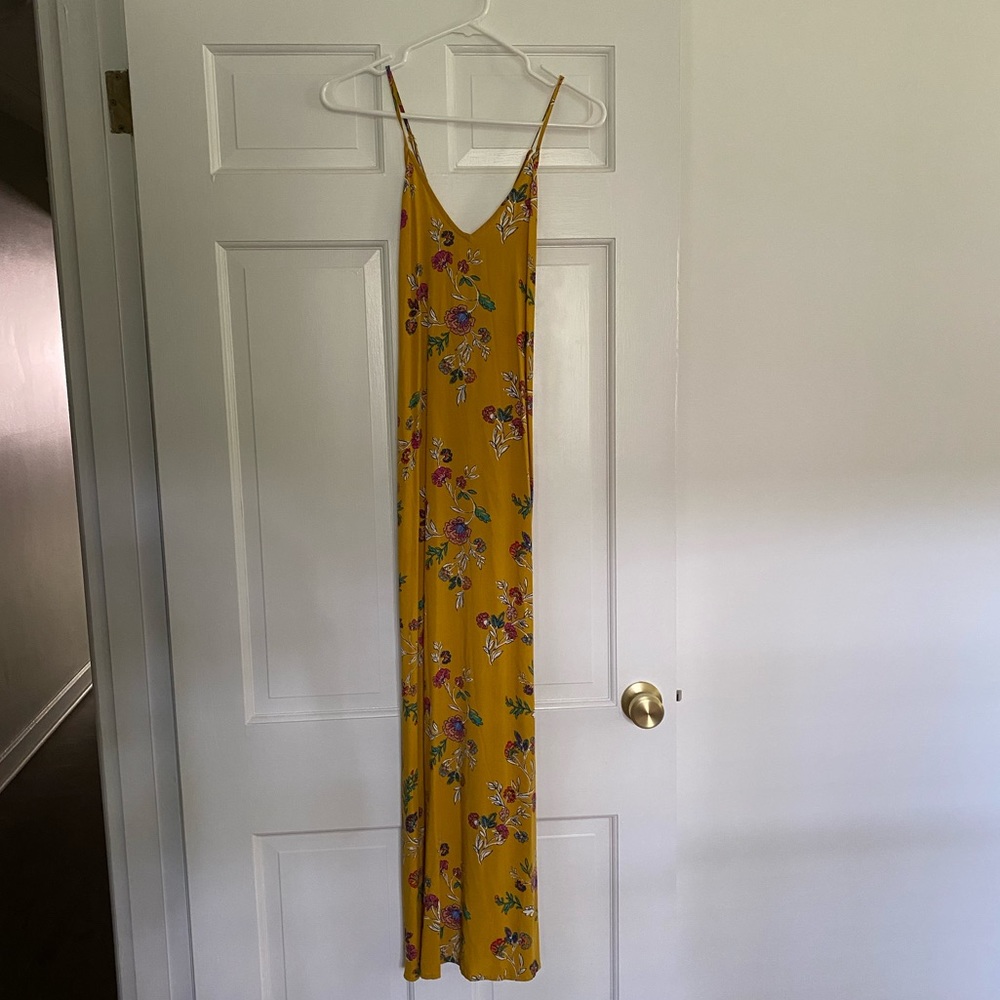 Marigold floral maxi dress